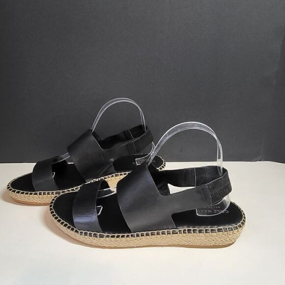 Cole Haan Women's Black Wedge Open Toe Sandals - Picture 6 of 10